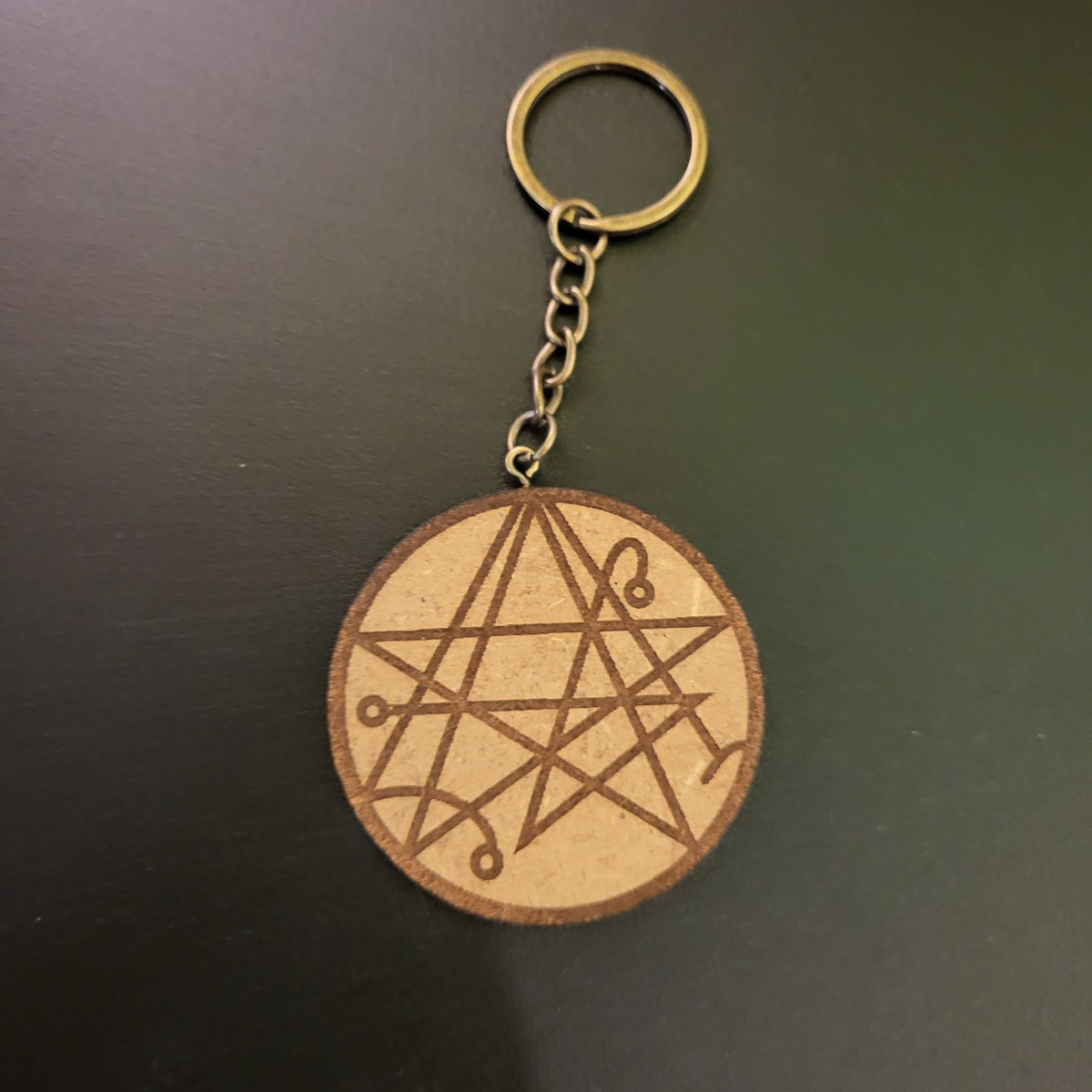 Necronomicon Wooden Keychain