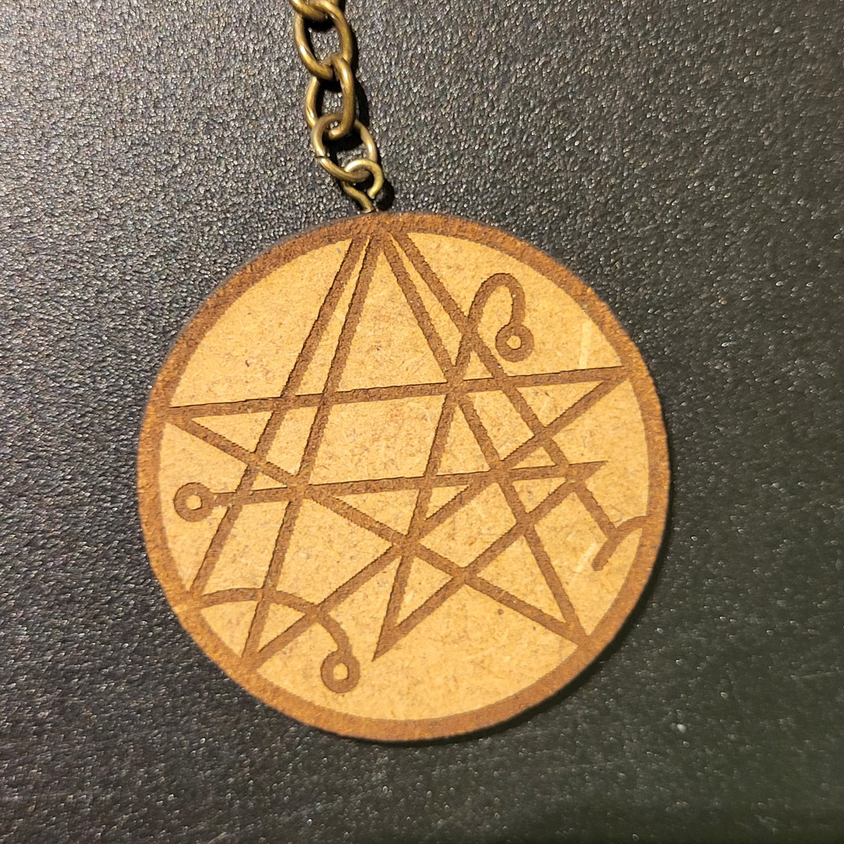 Necronomicon Wooden Keychain