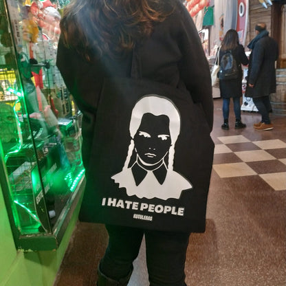 Tote bag "I hate people"