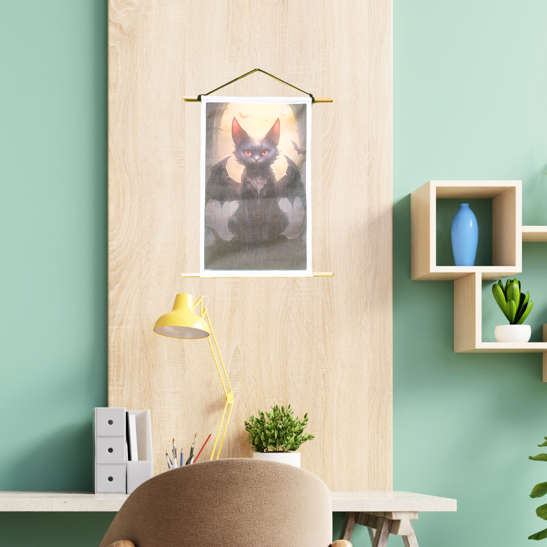 Gothic Black cat Tapestry