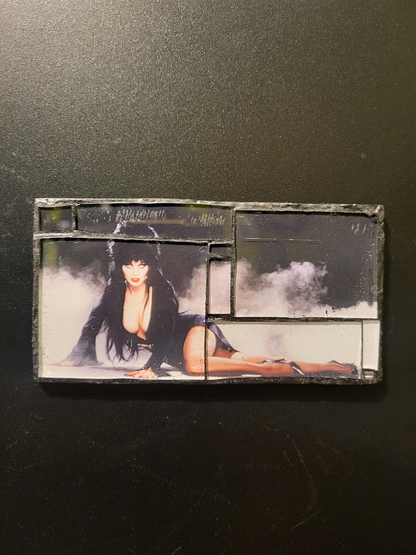 Glass mosaic magnet  "Elvira lying down"