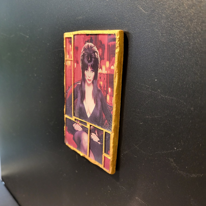 Glass mosaic magnet  "Red Elvira"