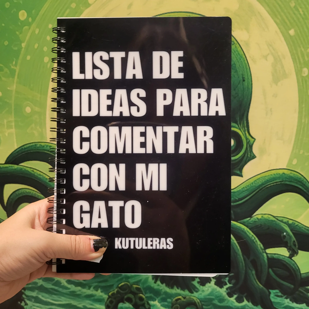 Libreta Kutuleras "Ideas para comentar con mi gato"