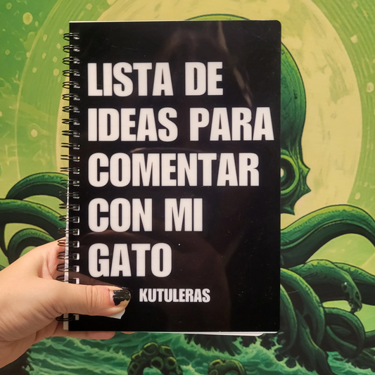 Kutuleras "Ideas para comentar con mi gato" Notebook