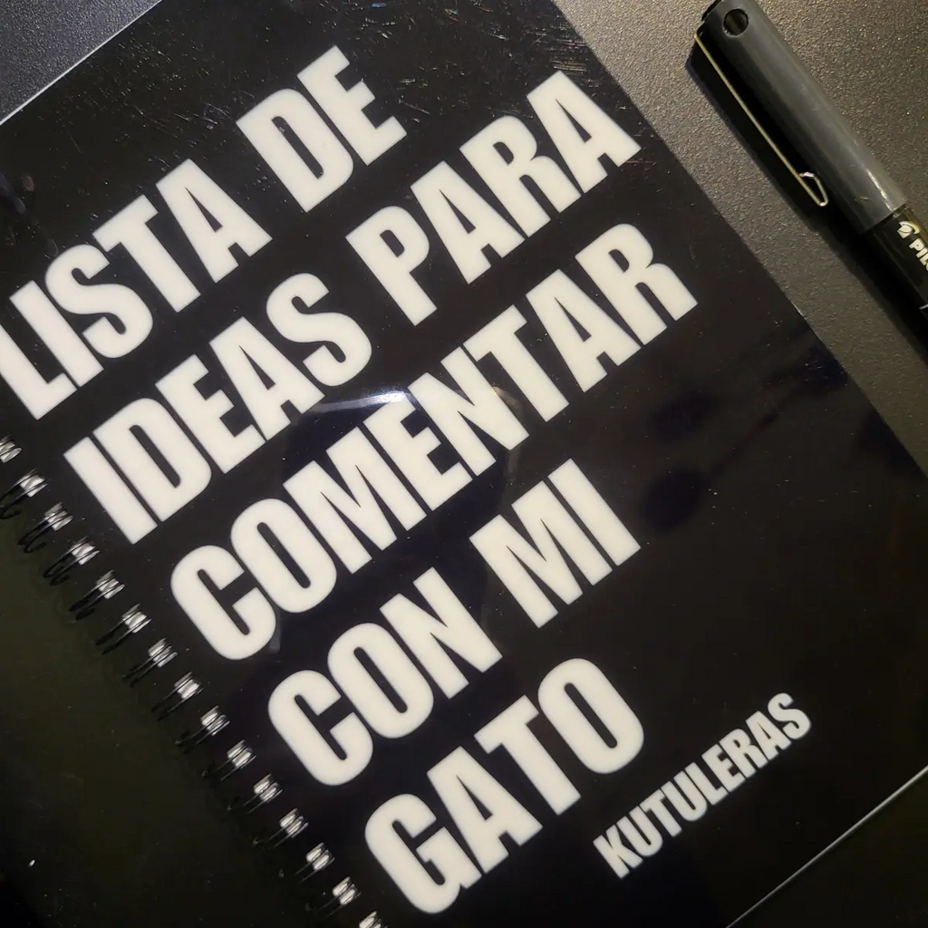 Libreta Kutuleras "Ideas para comentar con mi gato"