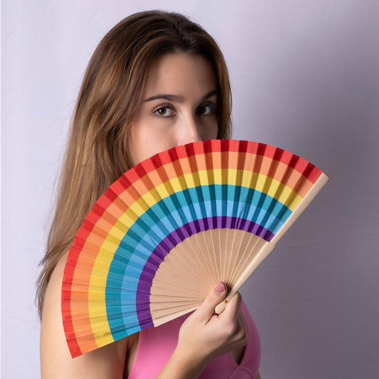 Hand Fan "Arcoiris"