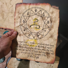 Load image into Gallery viewer, Handcrafted Parchment Scroll: Hastur, the Yellow King