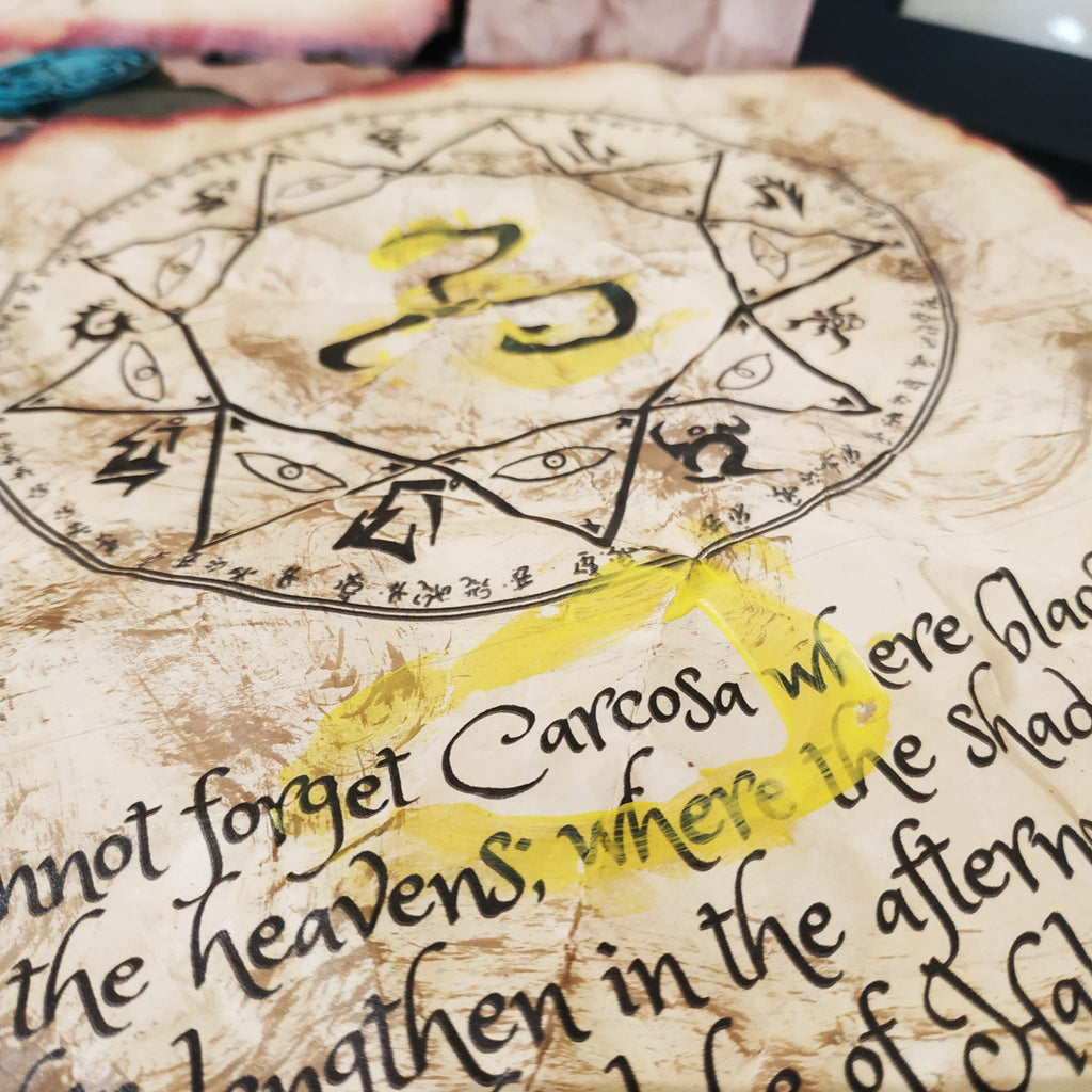 Pergamino artesanal: Hastur, el Rey Amarillo