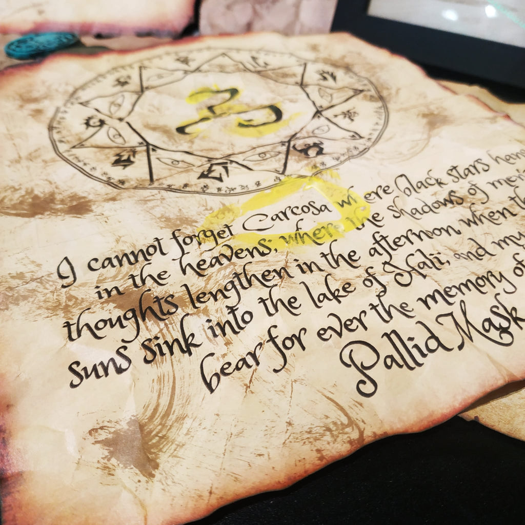 Pergamino artesanal: Hastur, el Rey Amarillo