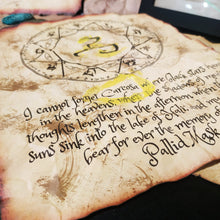 Load image into Gallery viewer, Handcrafted Parchment Scroll: Hastur, the Yellow King