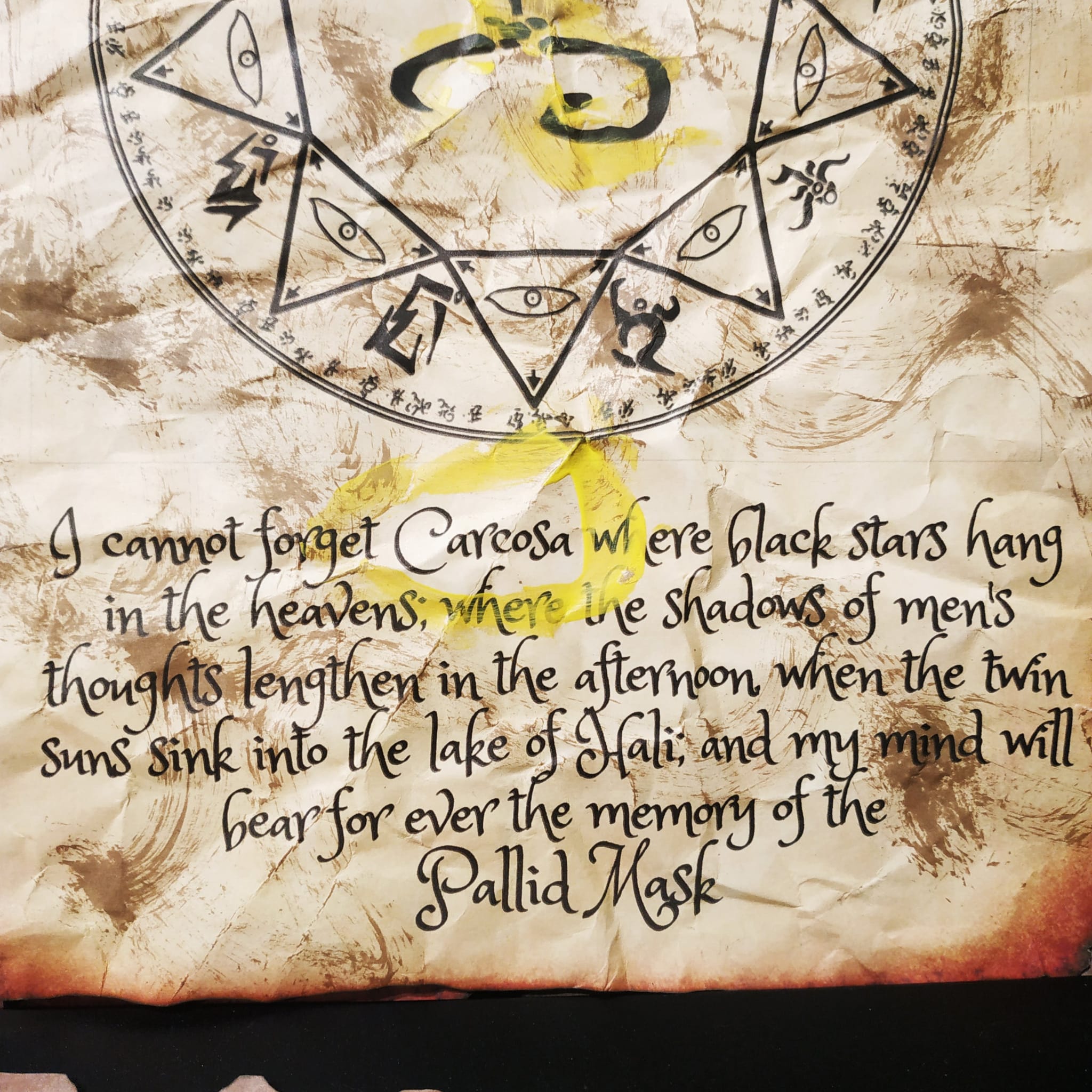 Pergamino artesanal: Hastur, el Rey Amarillo