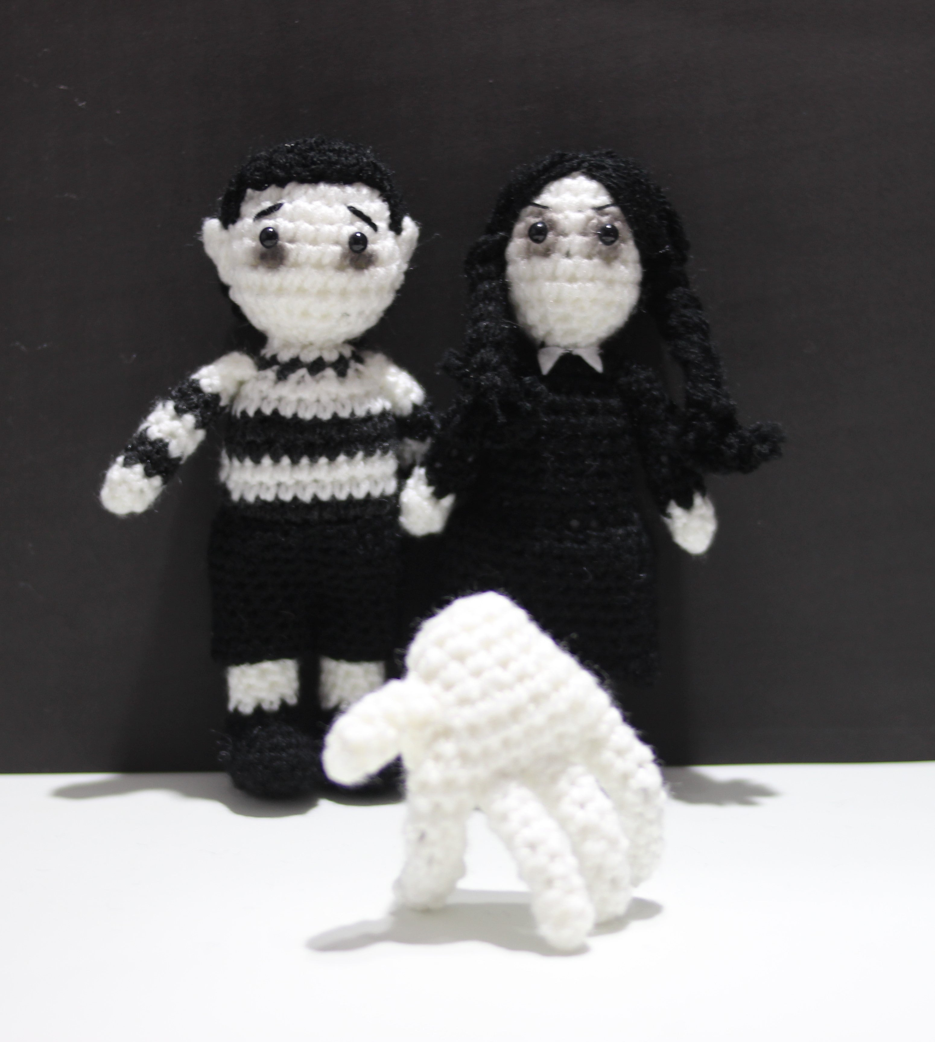 The Goth Family - 10 Handcrafted Wool Dolls