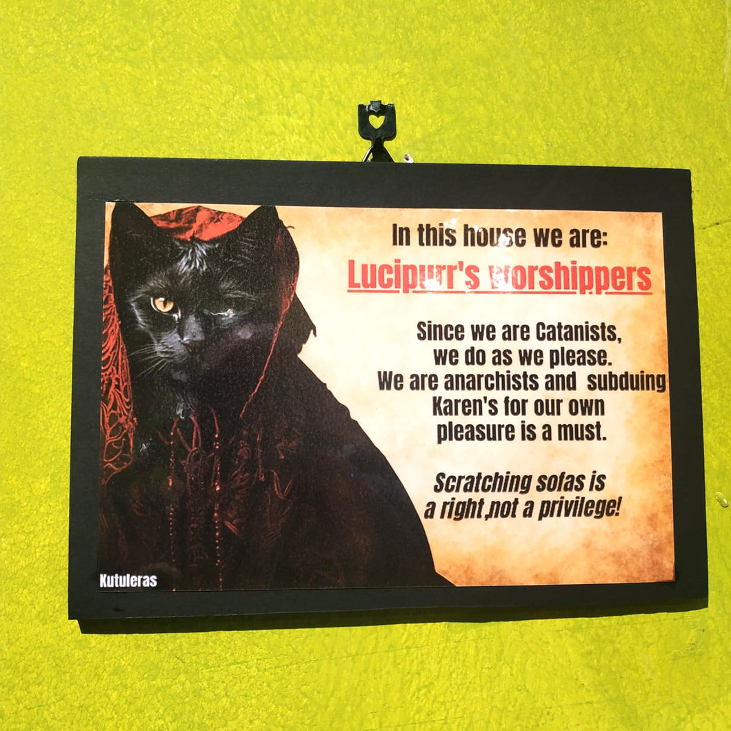 Lucipurr's worshippers sign
