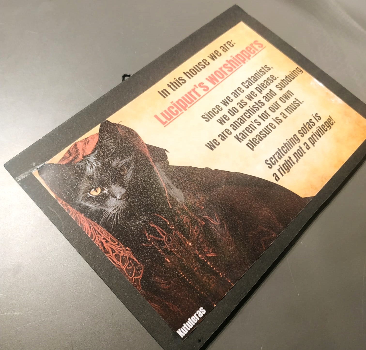 Lucipurr's worshippers sign