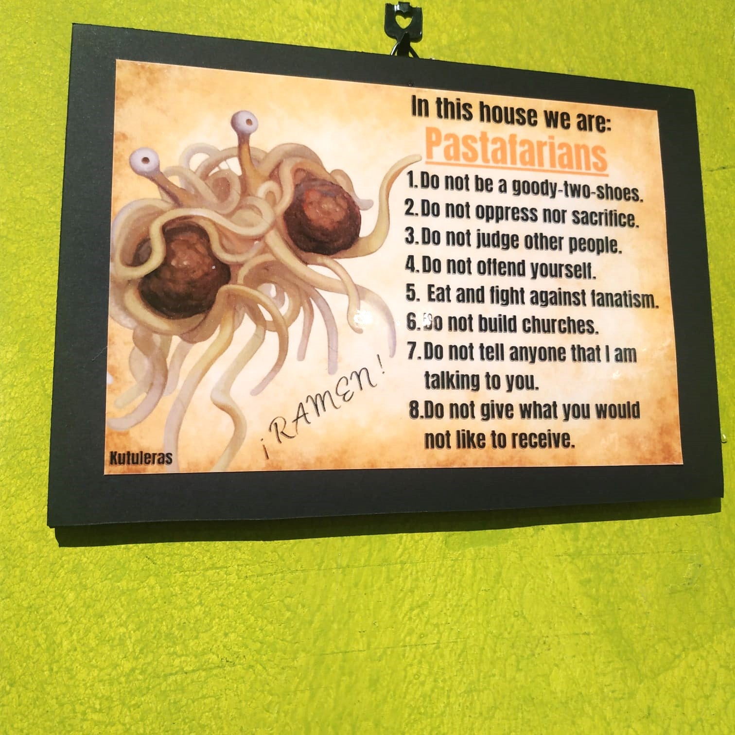 Pastafarians sign