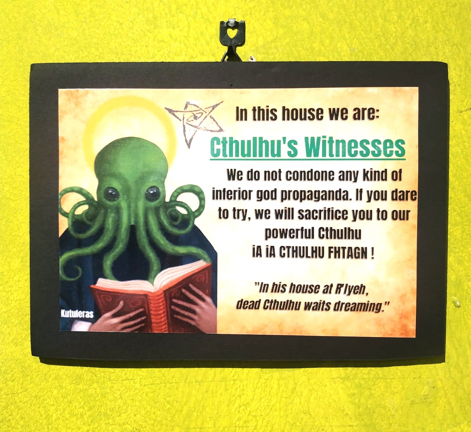 Cthulhu's witnesses sign