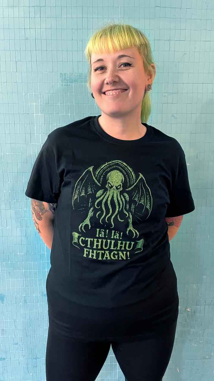 T-Shirt "Cthulhu Iä Iä neon"