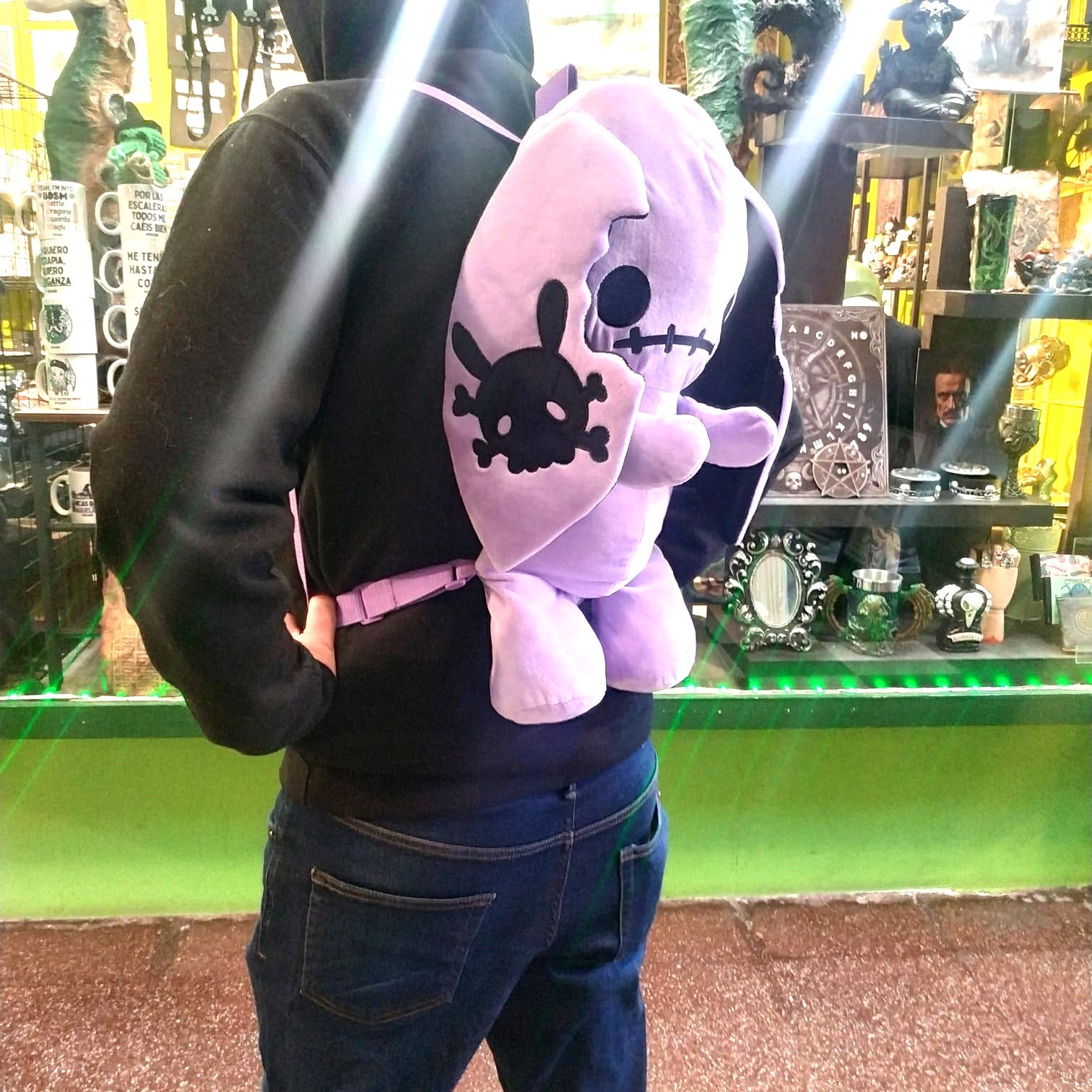 Purple Bunny Plush Backpack
