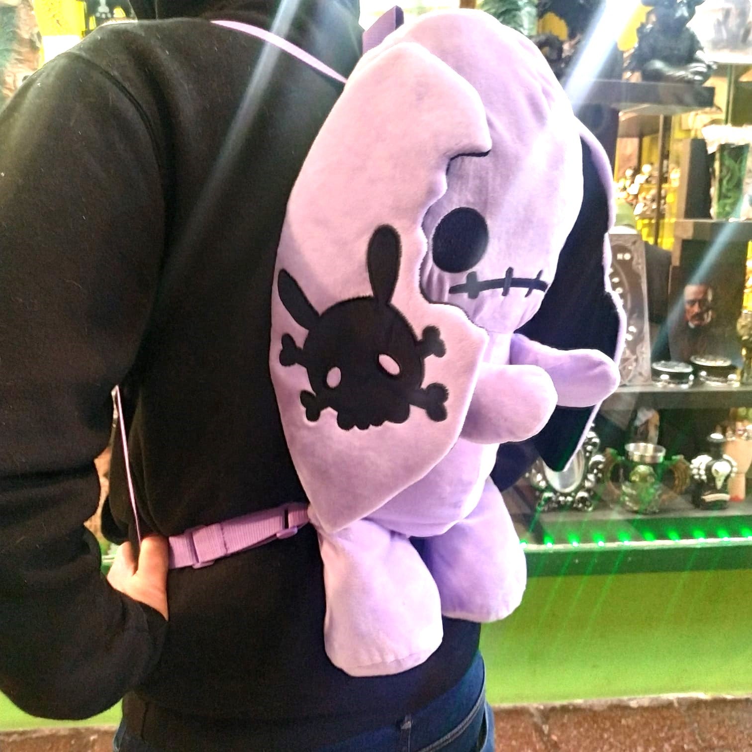 Purple Bunny Plush Backpack