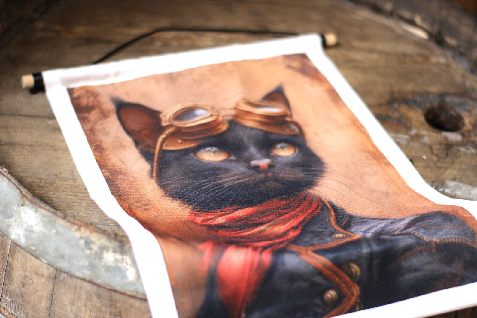 Steampunk Cat Tapestry