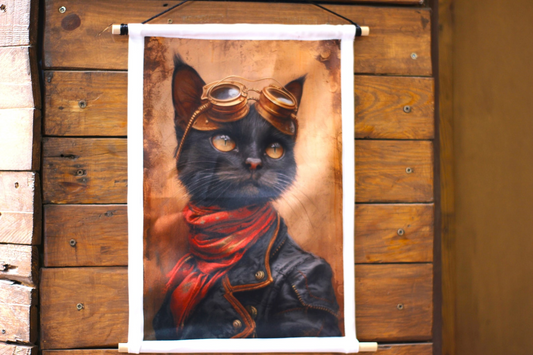 Steampunk Cat Tapestry