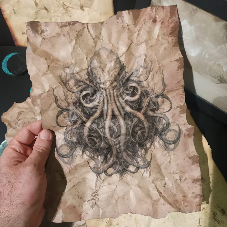 Cthulhu Scrolls: Prints of necronomicon