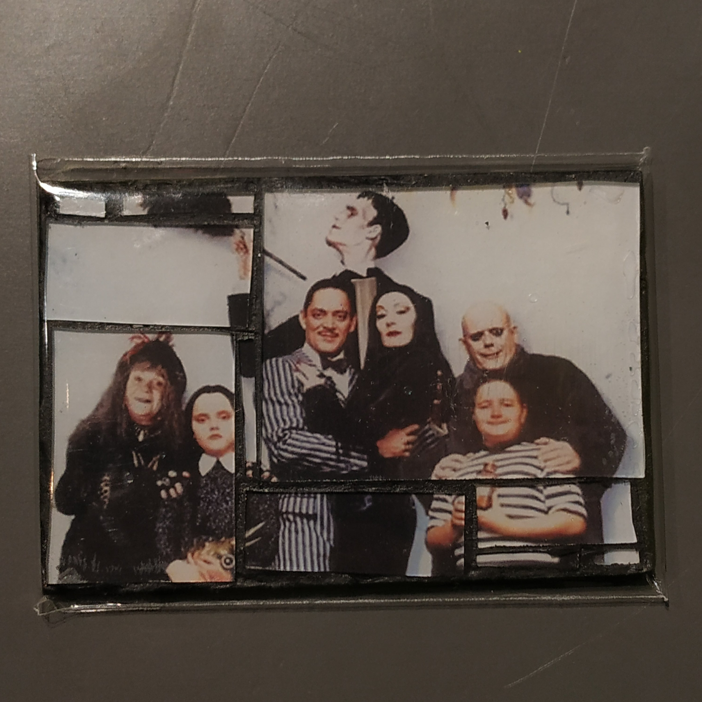 Glass mosaic magnet  "The Addams Family"