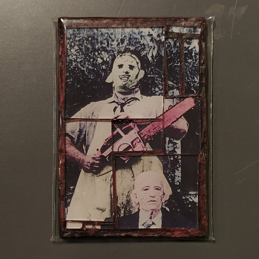 Glass mosaic magnet  "The Texas Chain Saw Massacre"