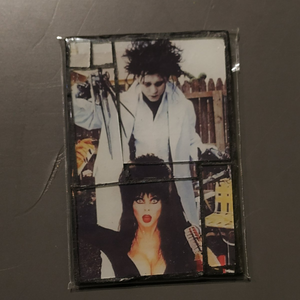 Glass mosaic magnet  "Edward Scissorhands and Elvira"