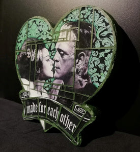 Wall Mosaic Frankenstein Hearth "Made for Each Other"