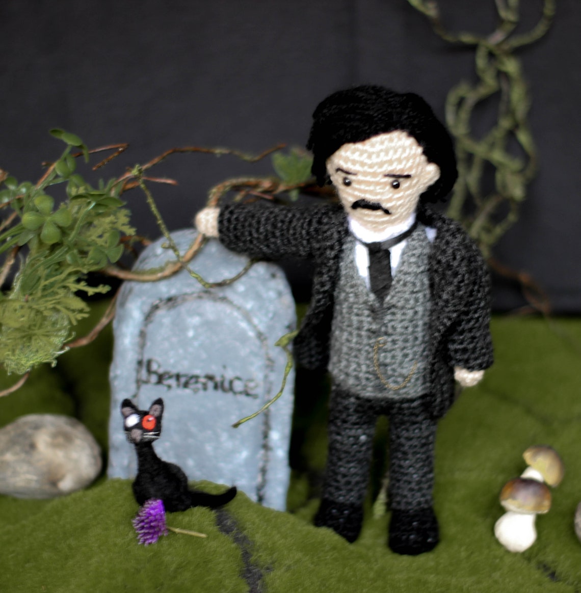 Edgar Allan Poe Wool doll
