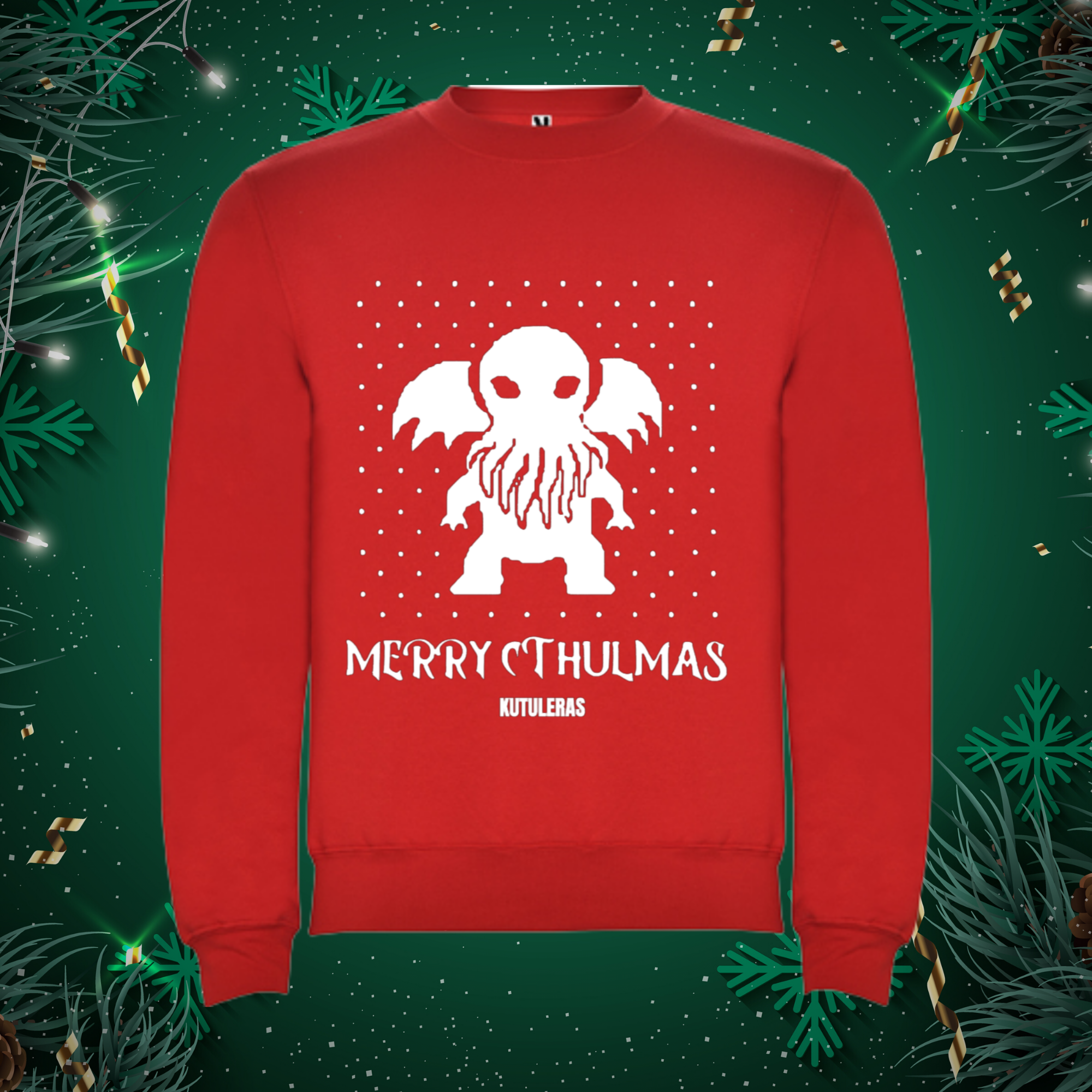 Christmas jumper "Merry cthulmas"