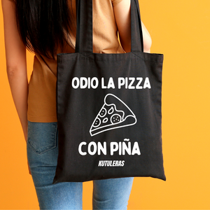 Tote bag "Odio la pizza con piña"