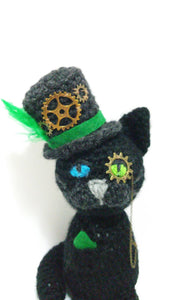 Gato negro steampunk
