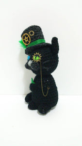 Gato negro steampunk