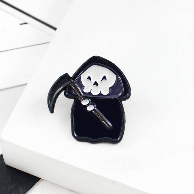 Cute Grim Reaper Pin Badge