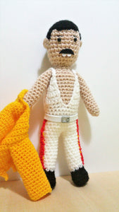 Freddie Mercury With Yellow Jacket Wool Doll