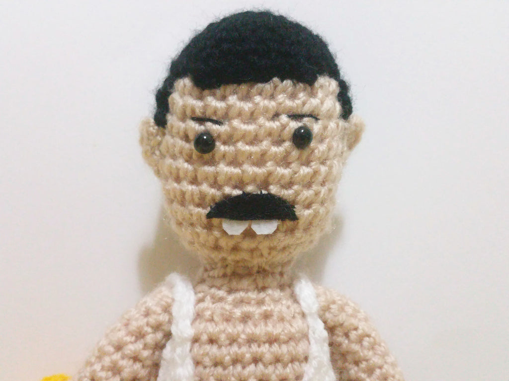 Freddie Mercury With Yellow Jacket Wool Doll
