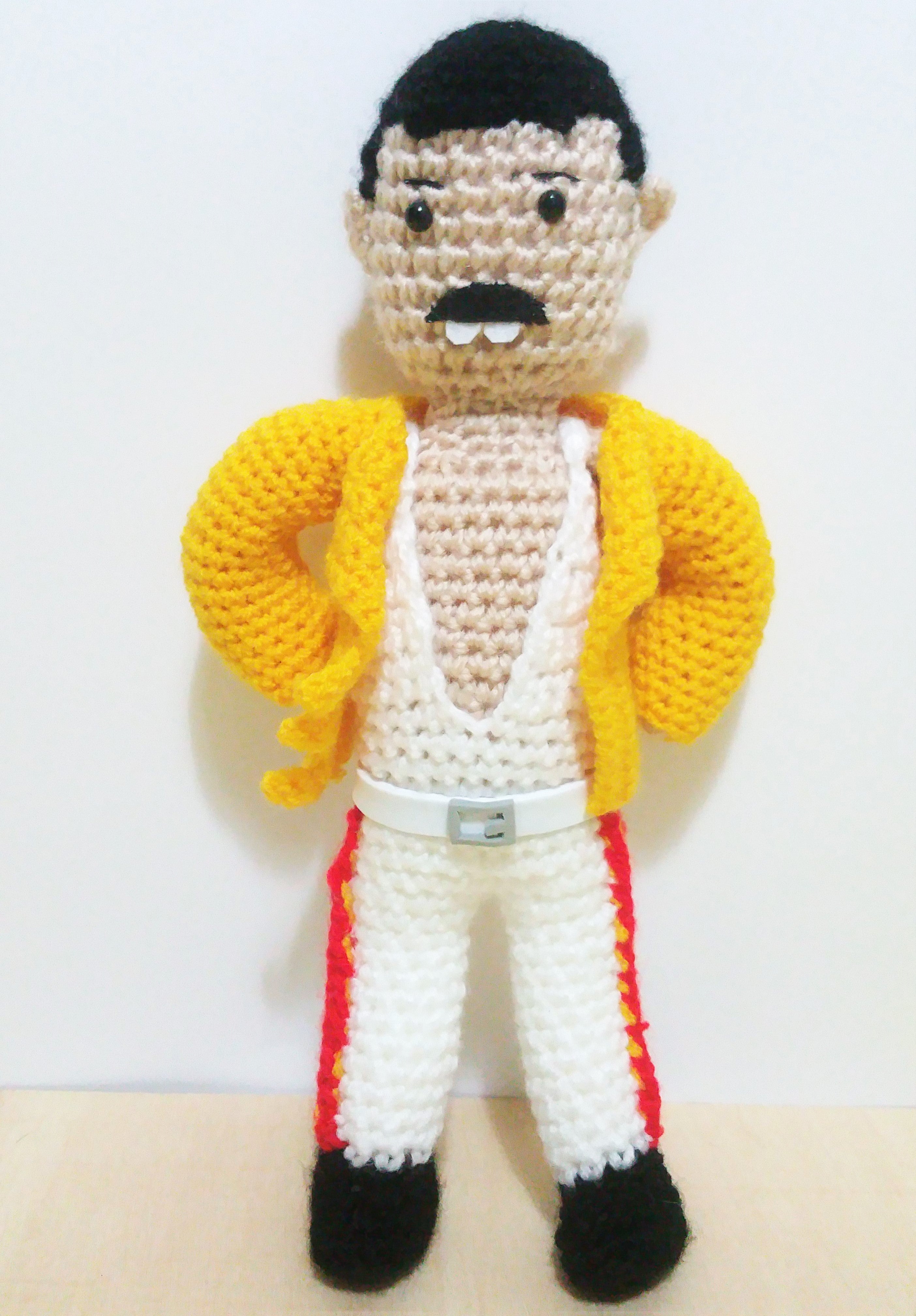 Freddie Mercury With Yellow Jacket Wool Doll