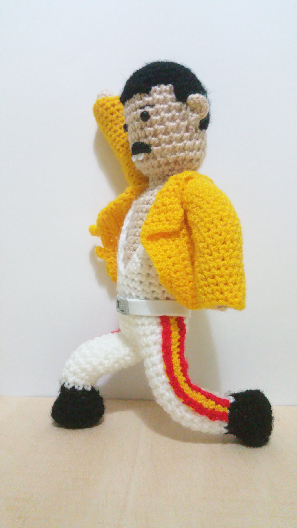 Freddie Mercury With Yellow Jacket Wool Doll
