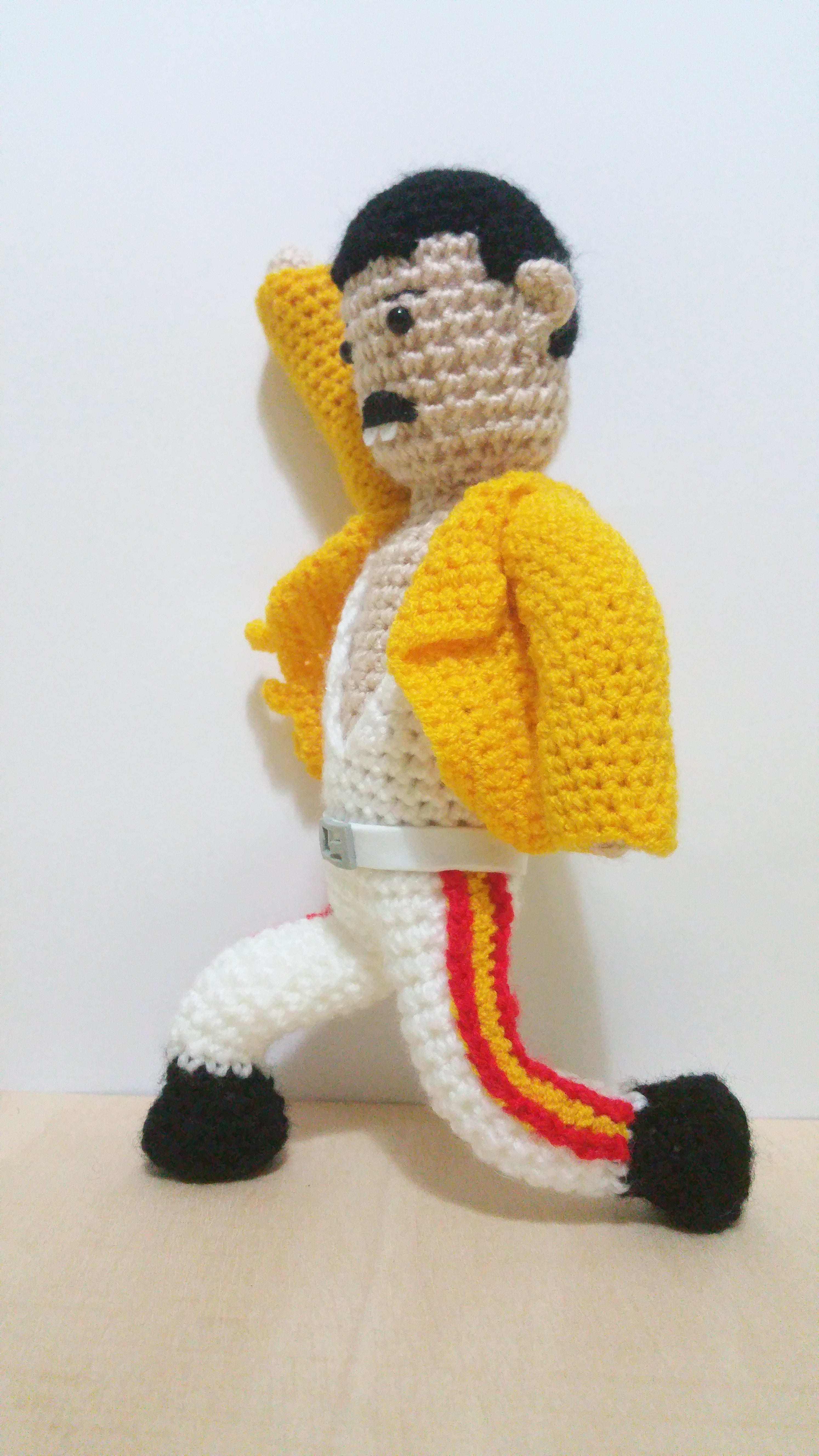 Freddie Mercury With Yellow Jacket Wool Doll
