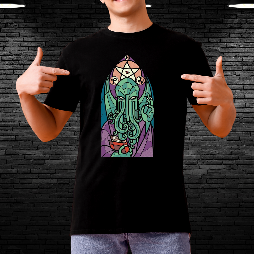 Camiseta Kutuleras "Vidriera Cthulhu"