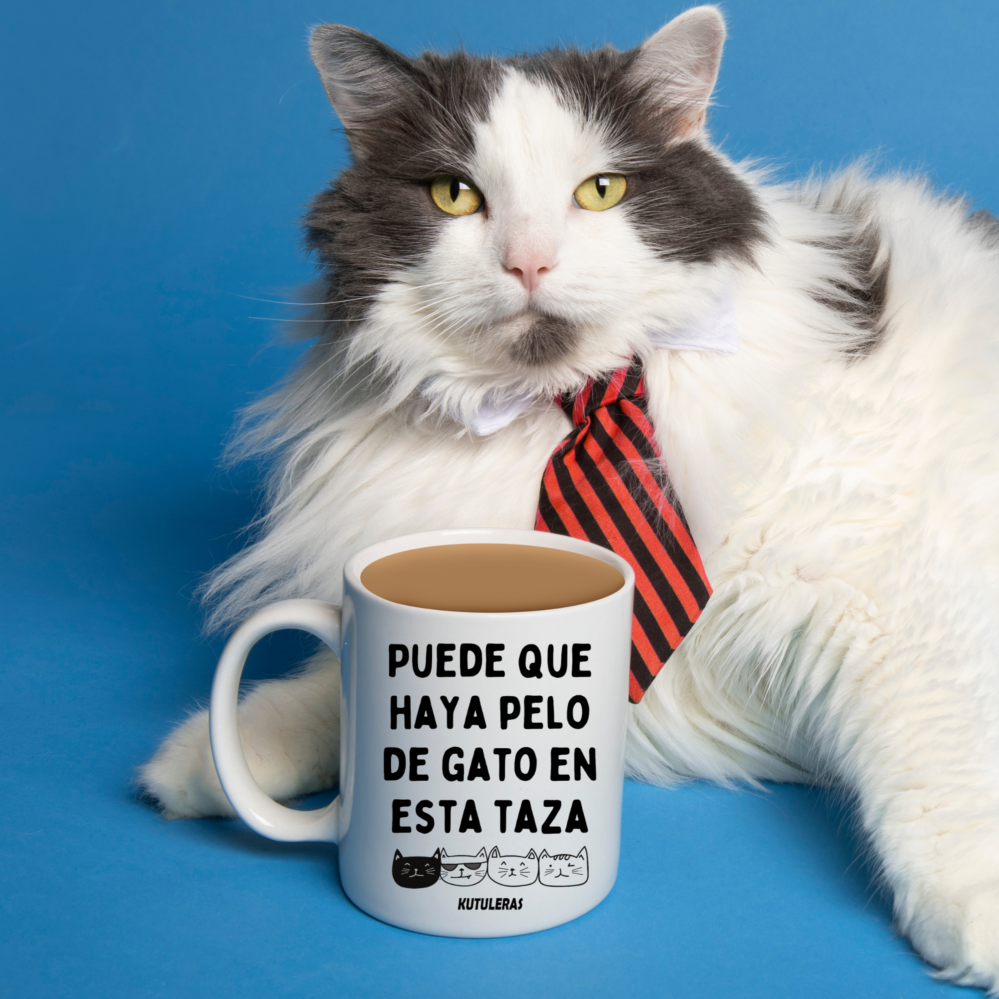 Taza "Puede que haya pelo de gato en esta taza"