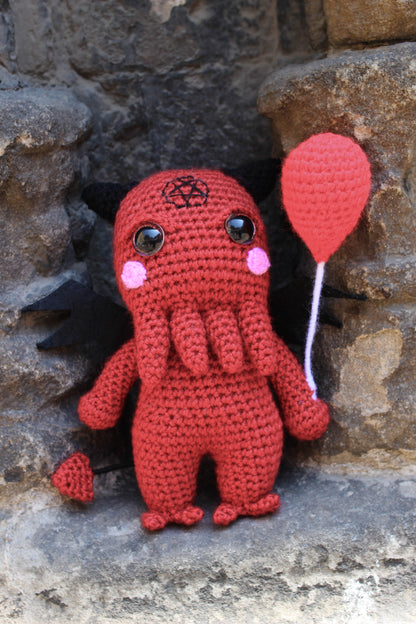 Satan Cthulhu Wool Doll Handmade
