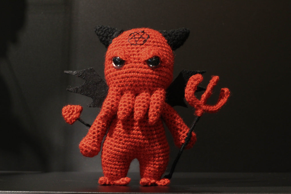 Satan Cthulhu Wool Doll Handmade