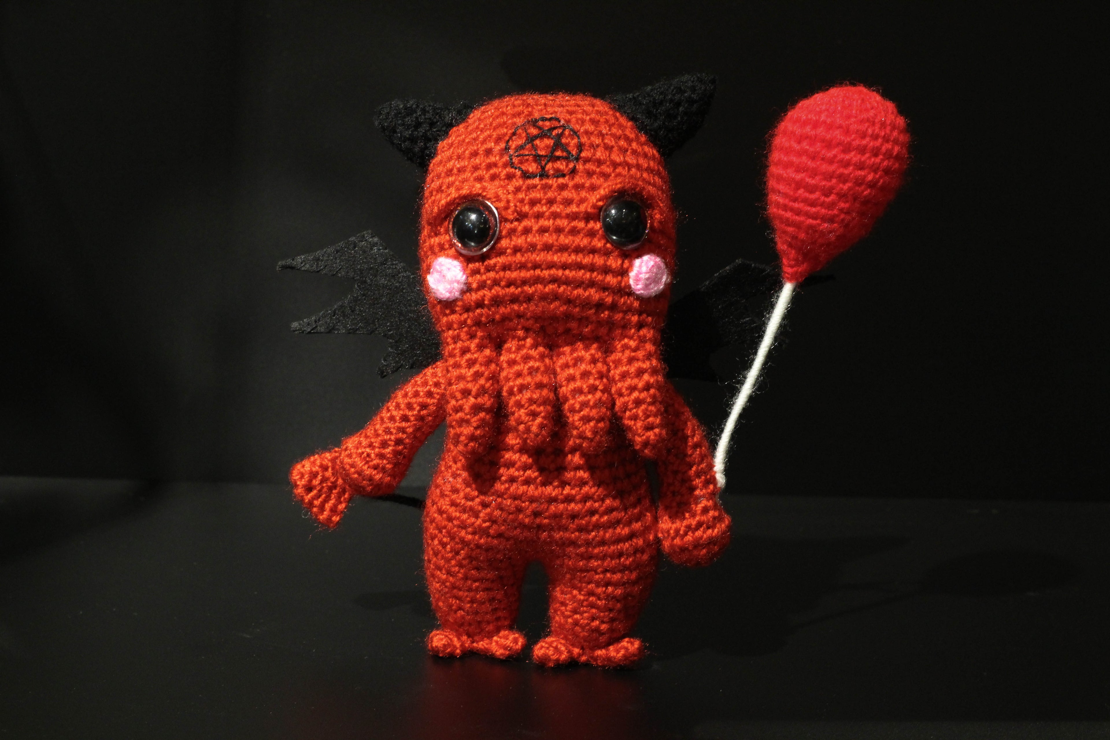 Satan Cthulhu Wool Doll Handmade