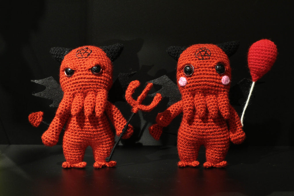 Satan Cthulhu Wool Doll Handmade
