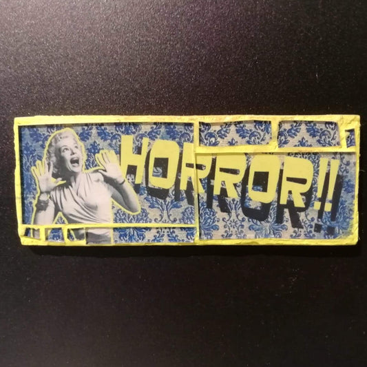 Glass mosaic magnet "Horror"