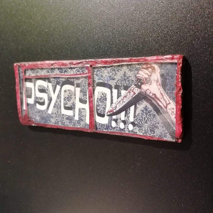 Glass mosaic magnet "Psycho"