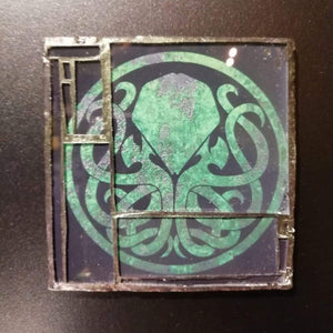 Glass mosaic magnet  "Cthulhu symbol "